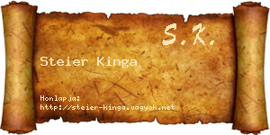 Steier Kinga névjegykártya